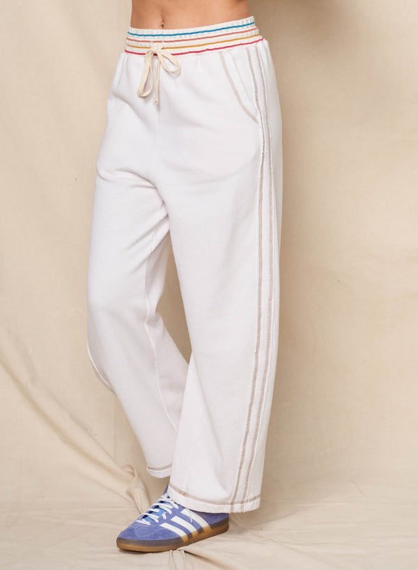 Sundry Raw Seamed Pant in Oyster
