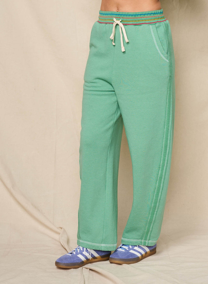 Sundry Raw Seamed Pant in Winter Green