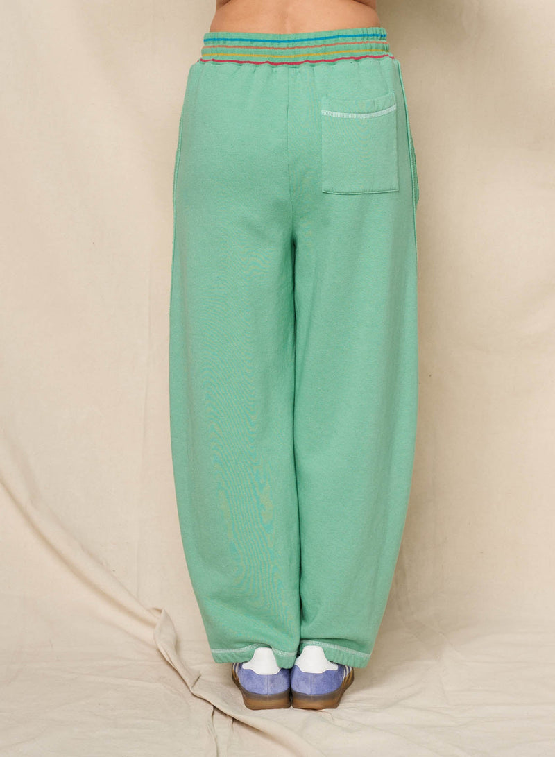Sundry Raw Seamed Pant in Winter Green