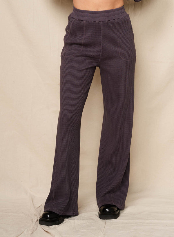 Sundry Flare Lounge Pant in Washed Black