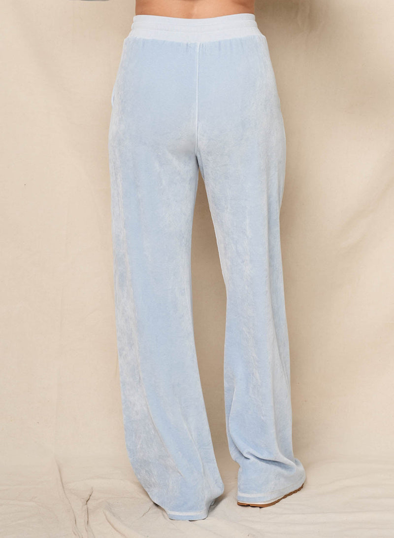 Sundry Velour Lounge Pant in Blue Wash