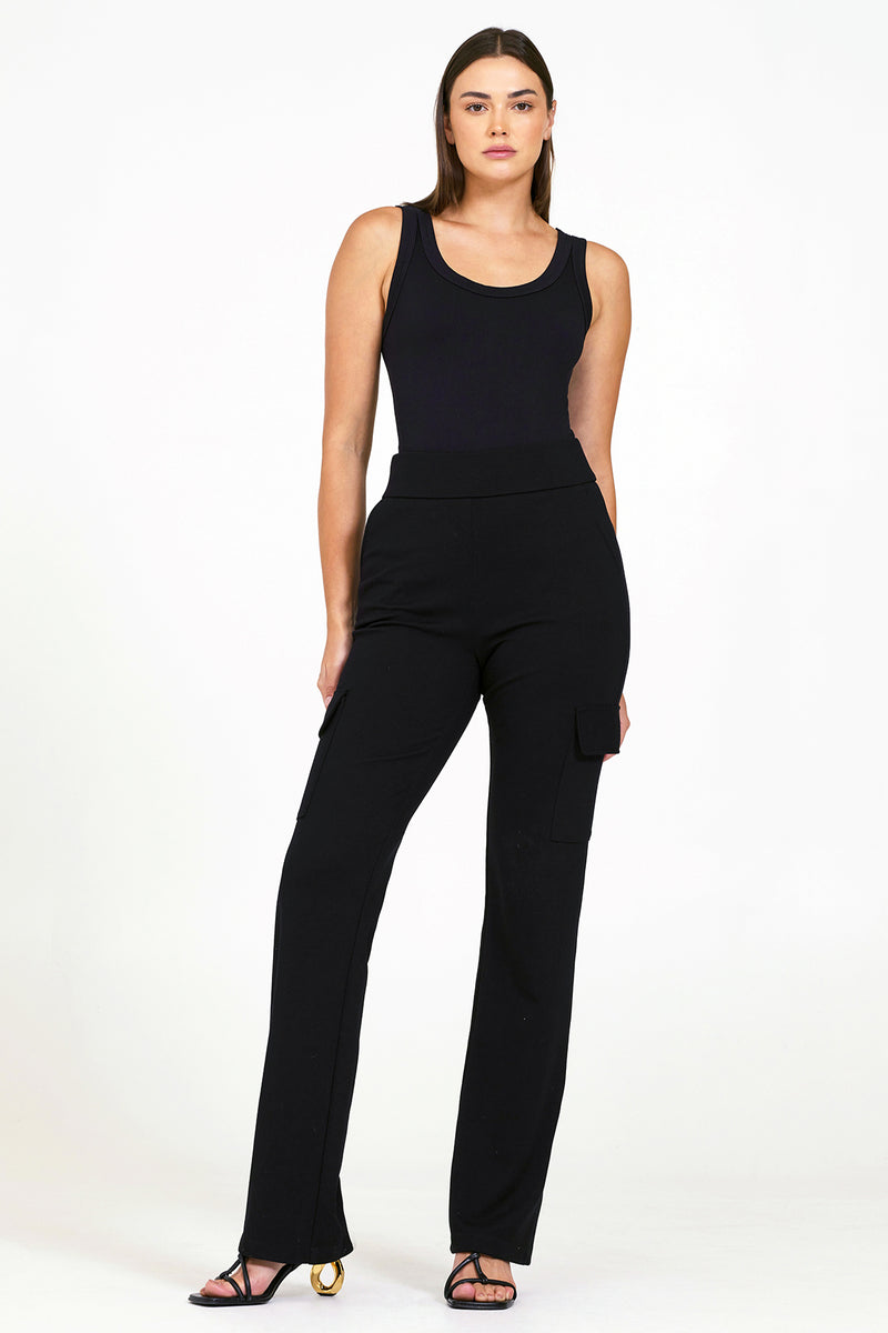 Bailey 44 Lucienne Ponte Trouser in Black-full view front