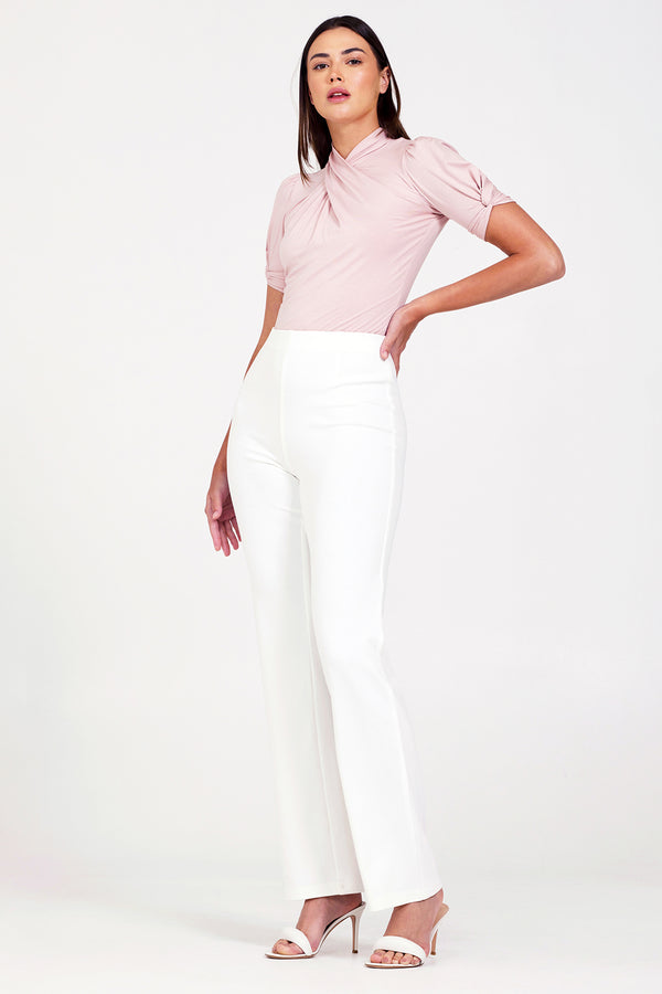 Bailey 44 Sabila Ponte Pant in Ivory-full view side