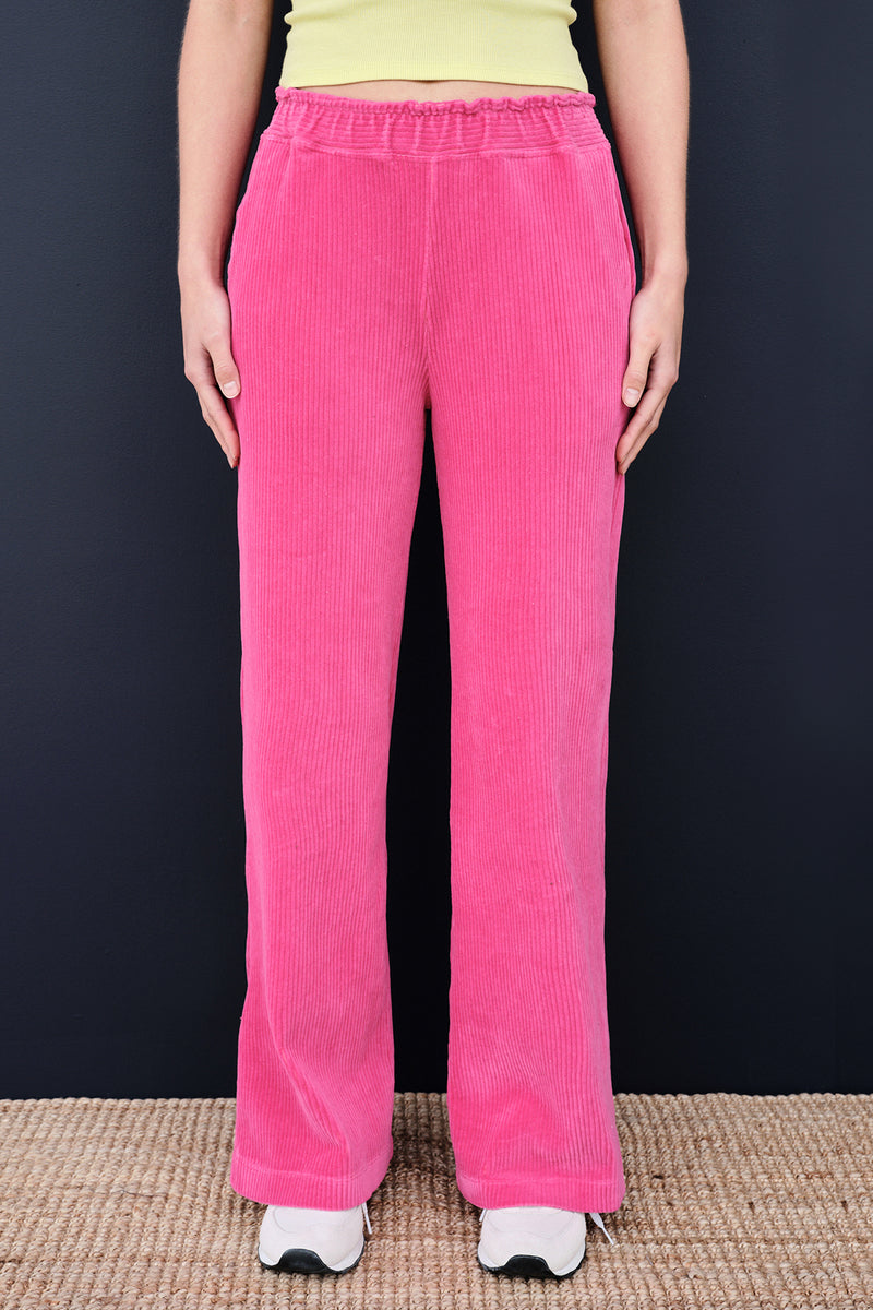 Sundry Wide Leg Pant in Cerise-front