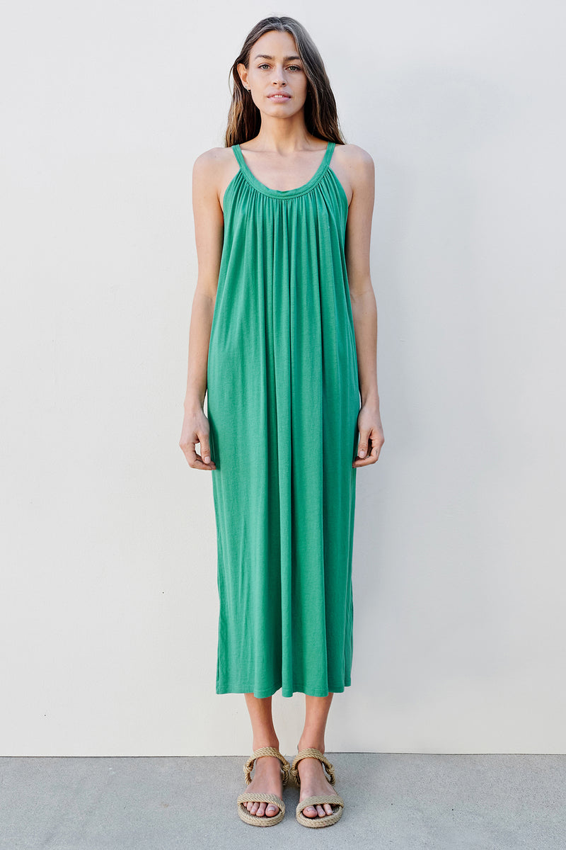 Sundry Long Cocoon Dress In Meadow-full view (front)