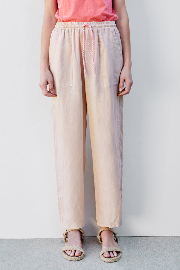 Sundry Pull on Pant With Patch Pockets In Dune-front
