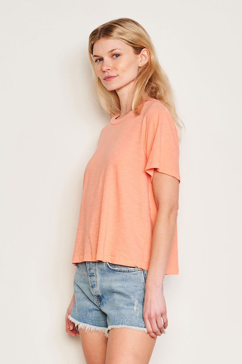 Sundry Crew Neck Tee in Pink-side view 