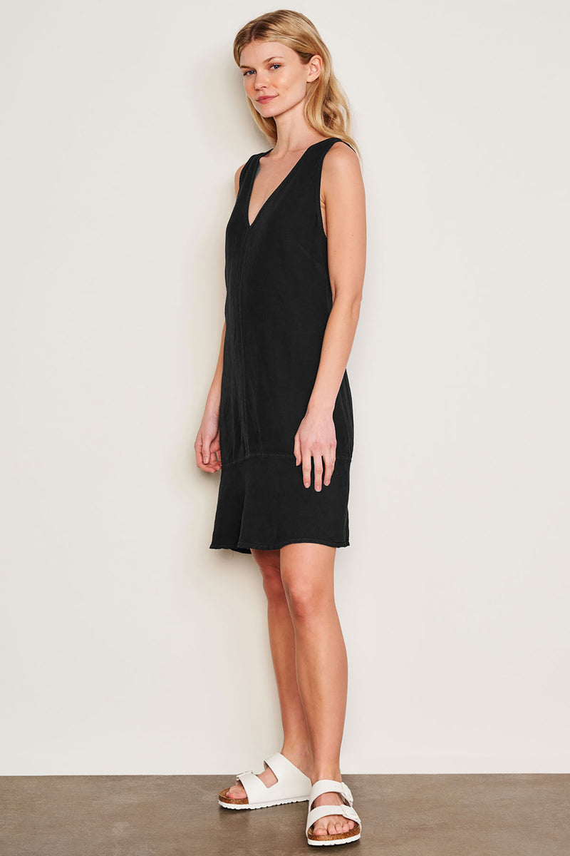 Sundry Short Shift Dress in Black-side view