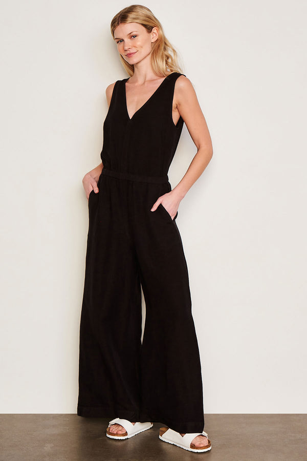 Sundry Easy Jumpsuit in Black-side view