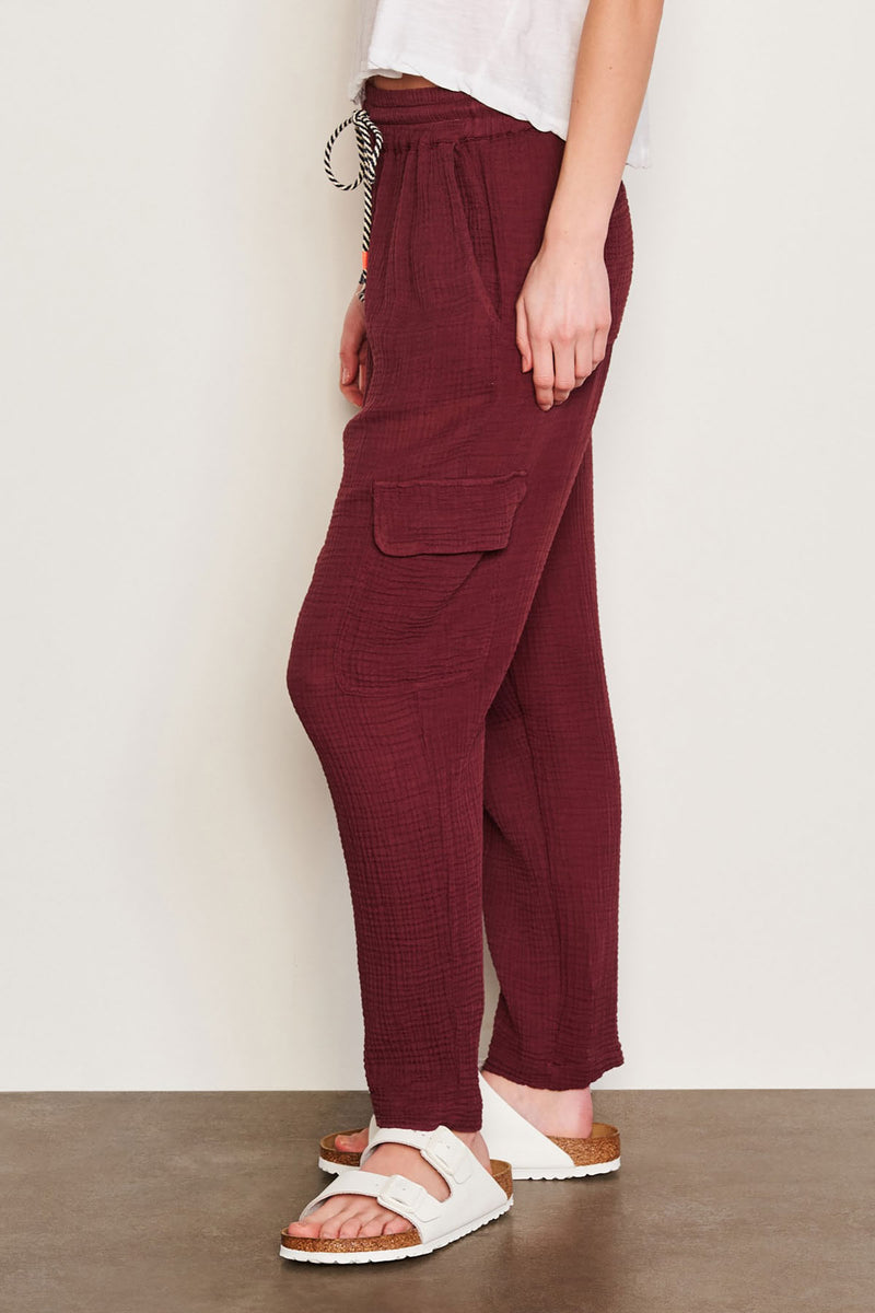 Sundry Easy Cargo in Merlot-side view