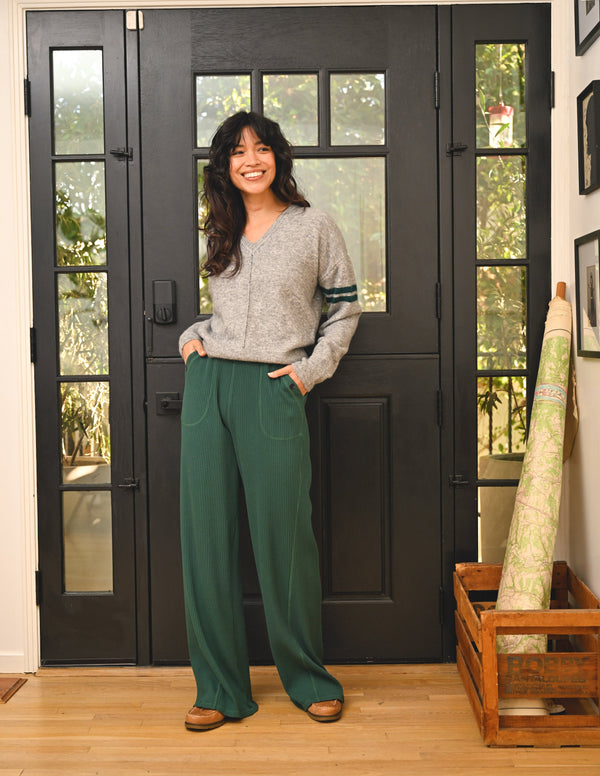 Sundry Flare Lounge Pant in Rainforest