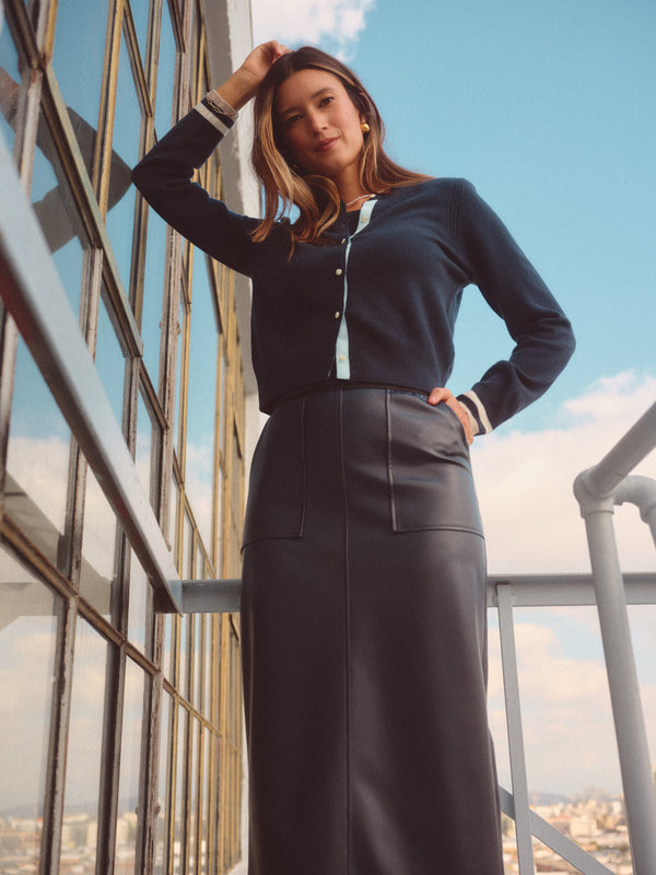 Cardigan Sweater in New Navy