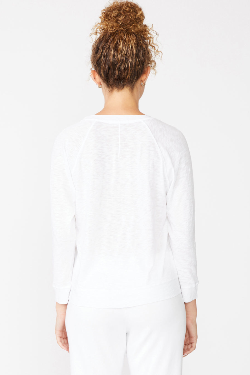 Supima Slub Jersey Sweatshirt Tee-back view 3/4 