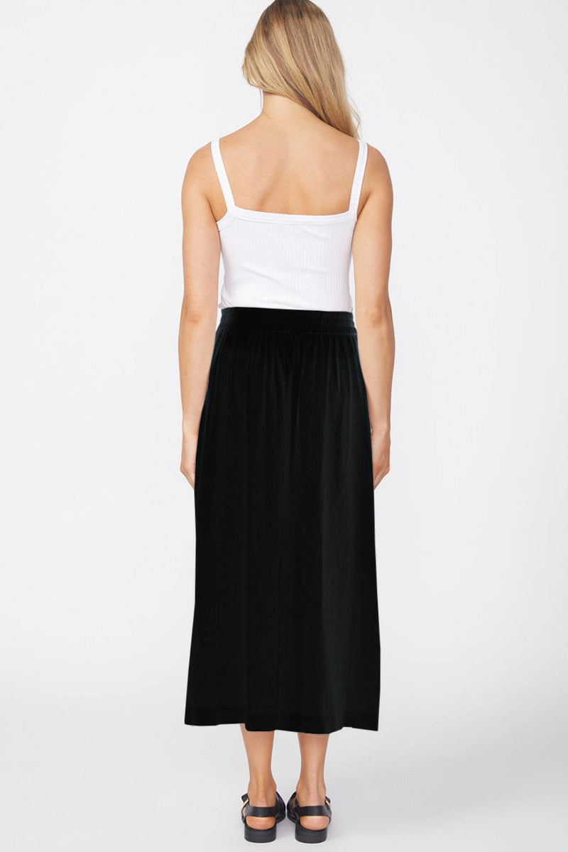 Stateside Linen Double Slit Maxi Skirt-back view