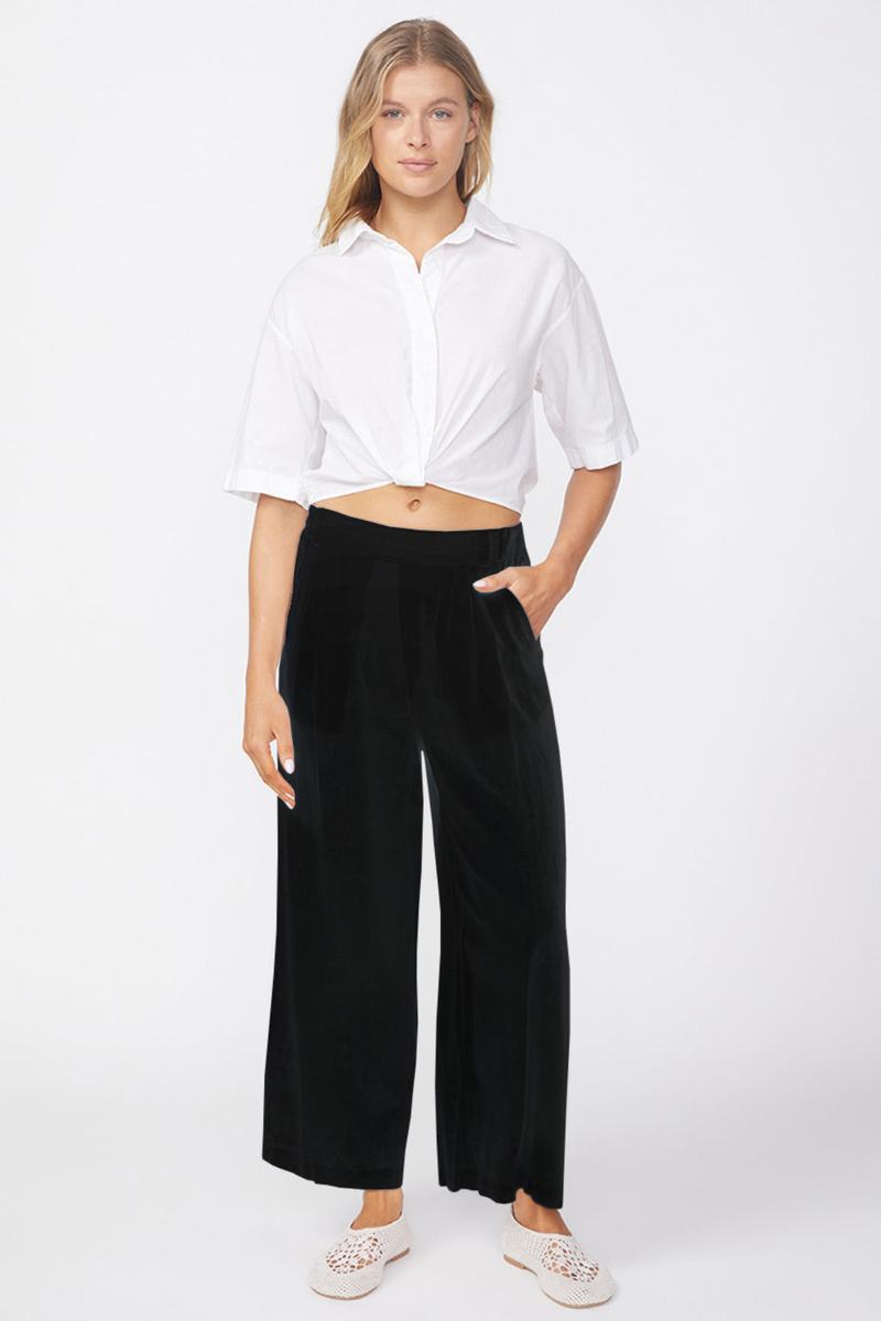 Stateside Linen Cropped Pull-On Trouser-full view