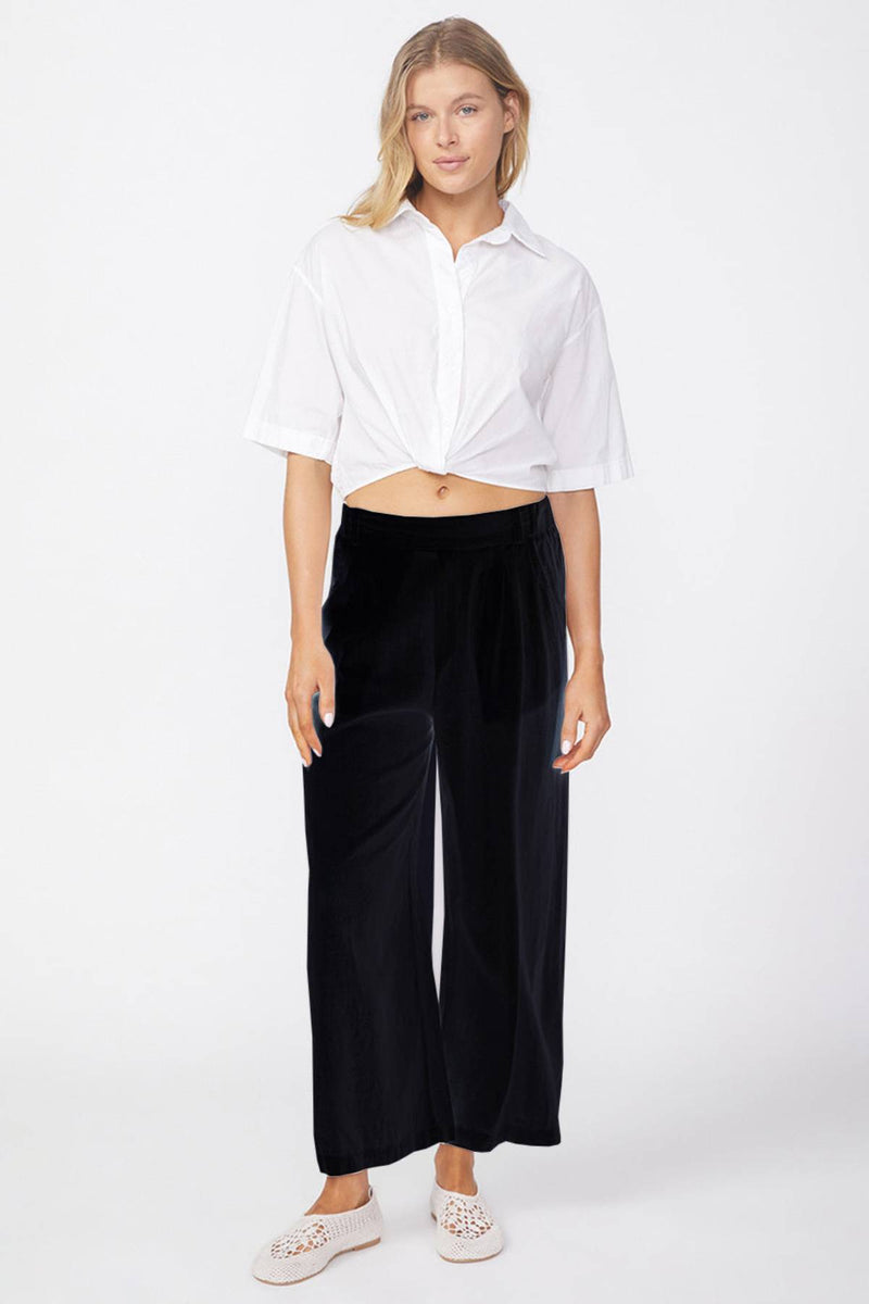 Stateside Linen Cropped Pull-On Trouser-full view