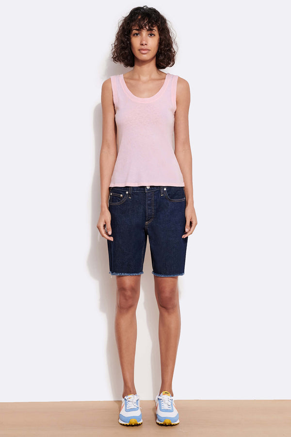 Sundry Tie Back Tank in Rosewater-front'