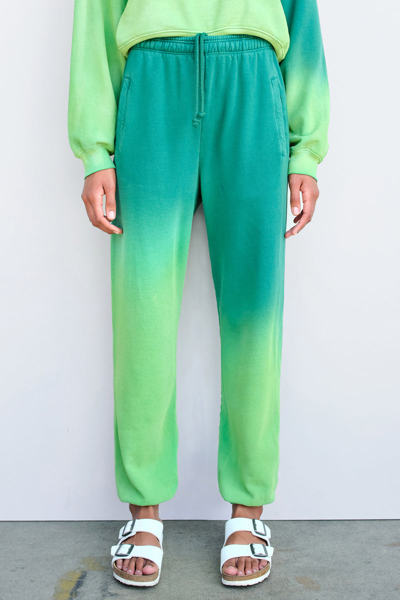 Sundry Unisex Sweatpants in Teal Ombre-front
