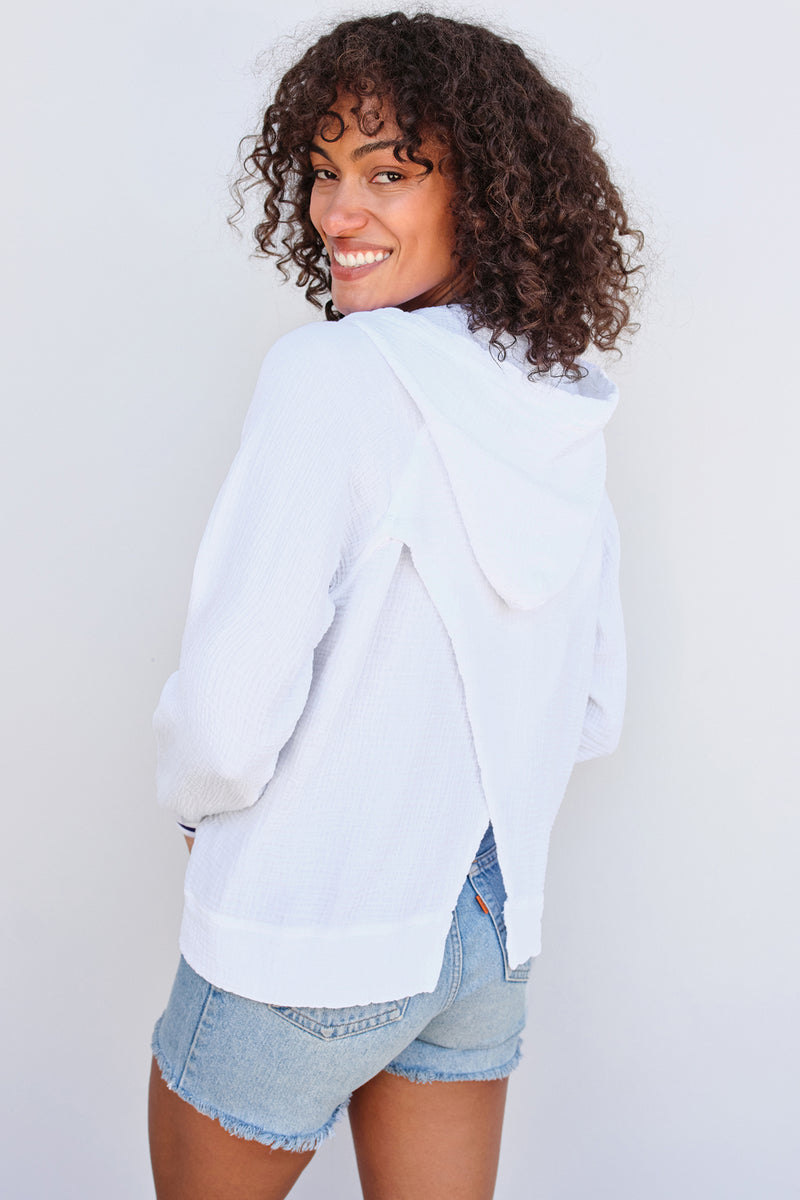 Sundry Hoodie Pullover in White