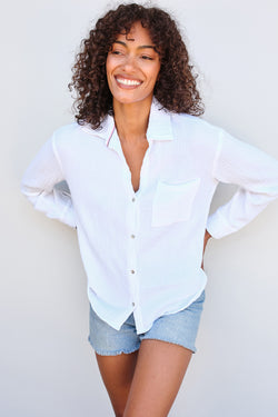 Sundry Long Sleeve Button Down in White