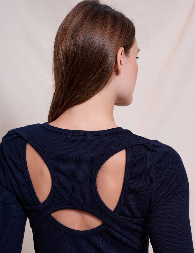 Sundry Racer Back Dress in Deep Navy