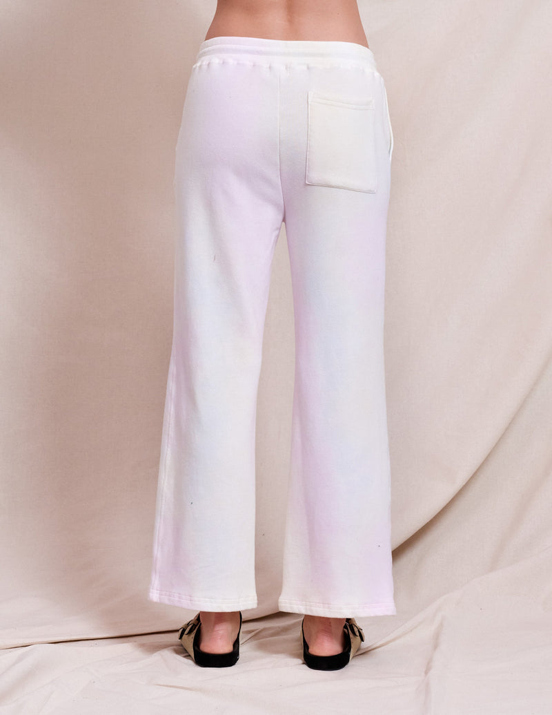 Sundry Tie Dye Pant in Optic White