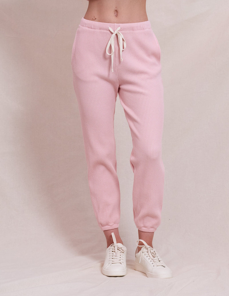 Sundry Basic Ribbed Jogger in Iconic Pink