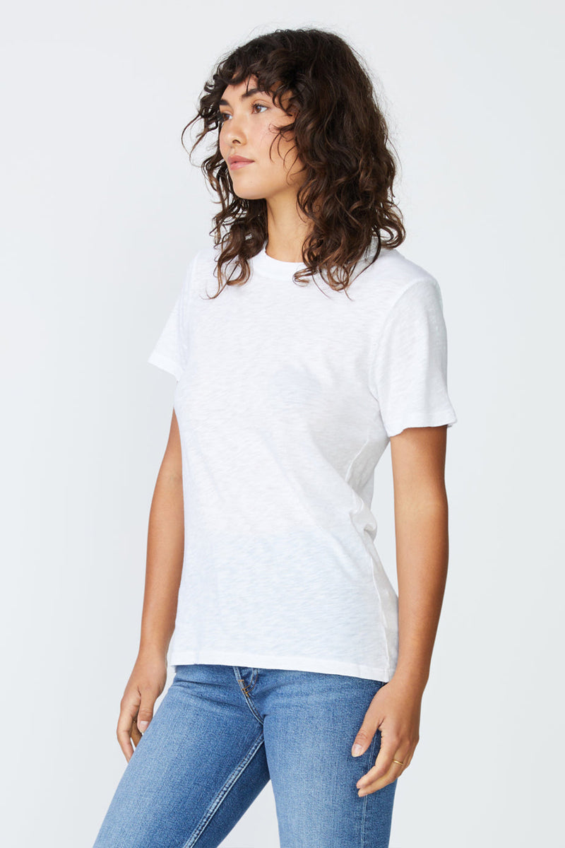 Products Stateside Supima Slub Jersey Short Sleeve T-Shirt in White-side