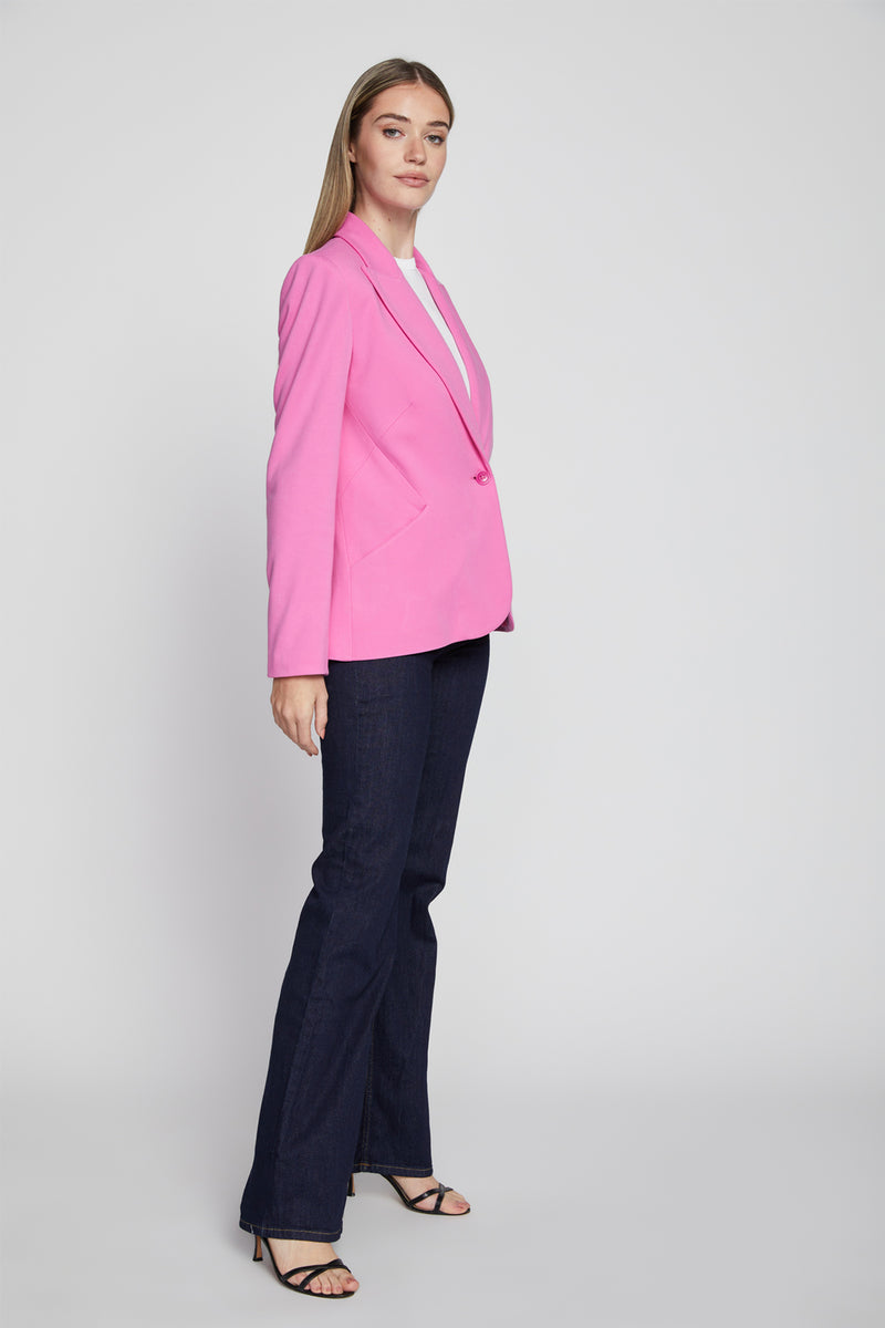 Bailey 44 Zoey Ponte Jacket in Dahlia Pink-side view