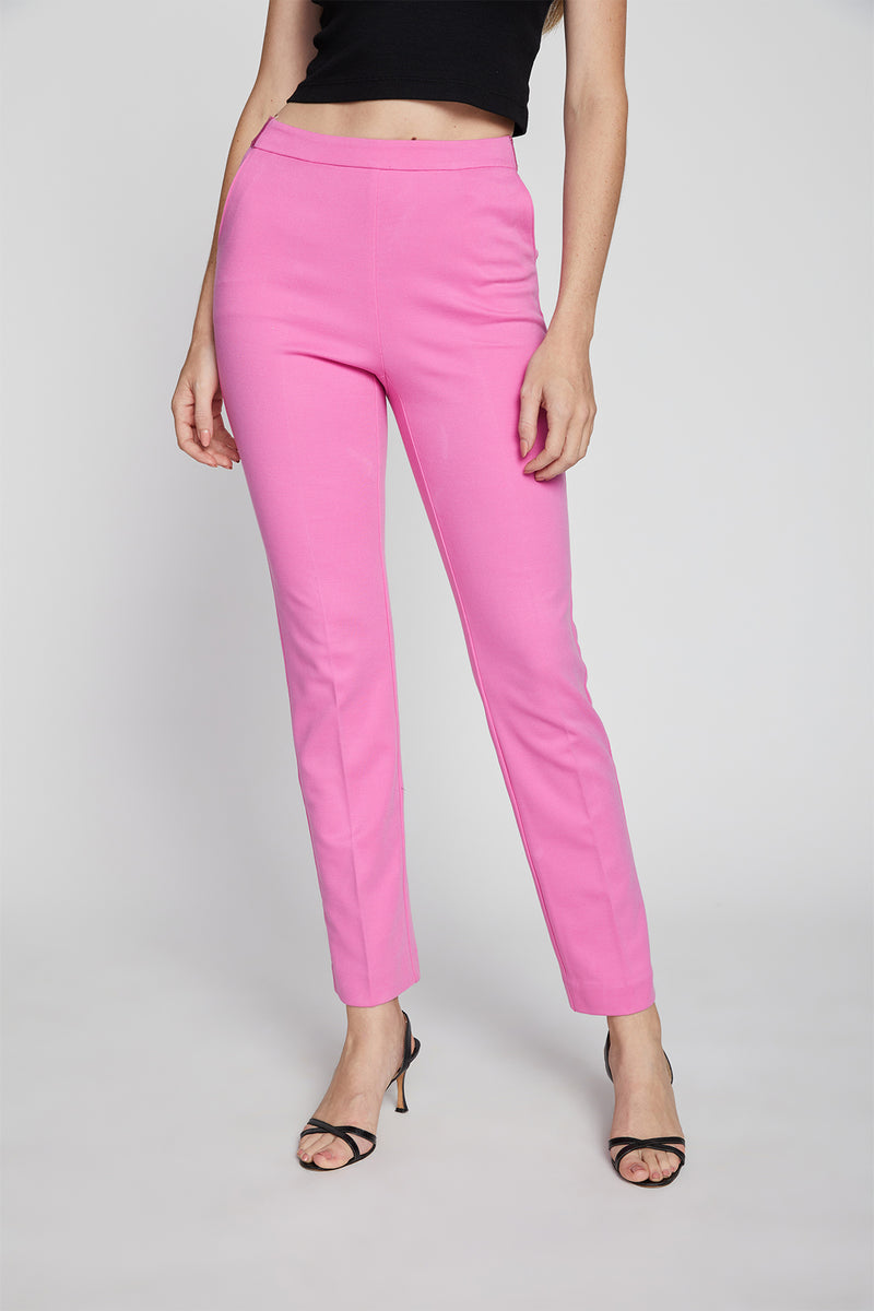 Bailey 44 Whilma Ponte Pant in Dahlia Pink-close up 