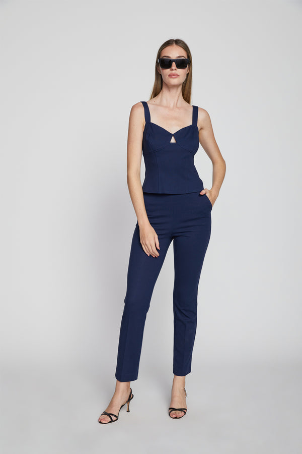 Bailey 44 Whilma Ponte Pant in Deep Sea-full view front