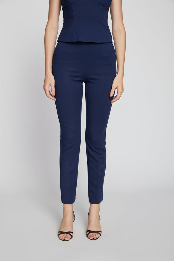 Bailey 44 Whilma Ponte Pant in Deep Sea-close up 