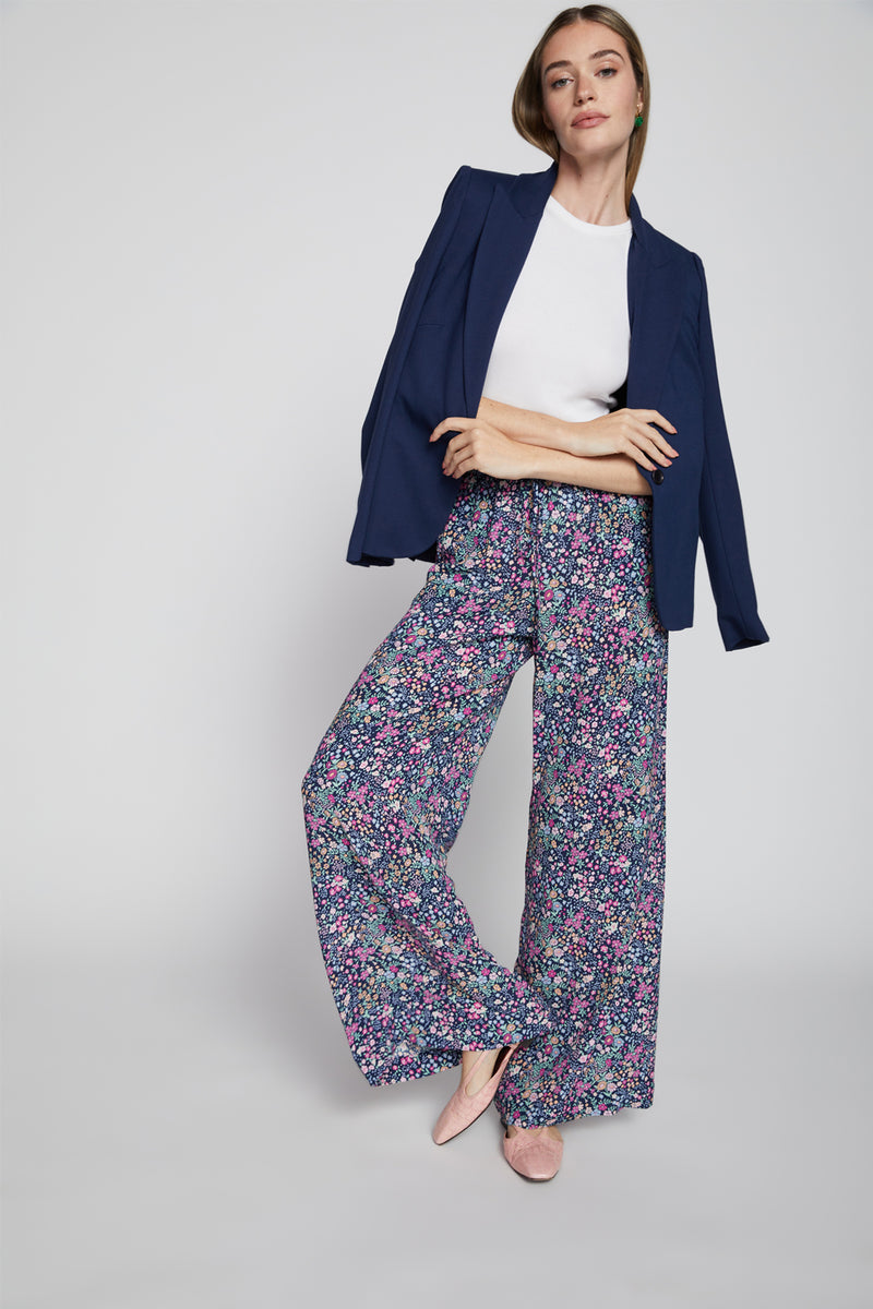 Bailey 44 Monty Pant in Prints-styled with navy jacket