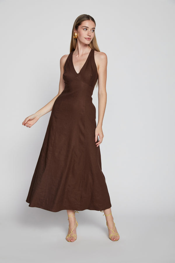 Bailey 44 Lilleth Linen Dress in Cacao