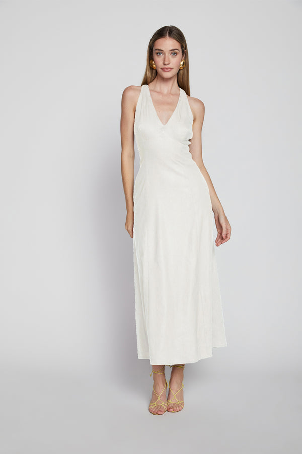 Bailey 44 Lilleth Linen Dress in Creme