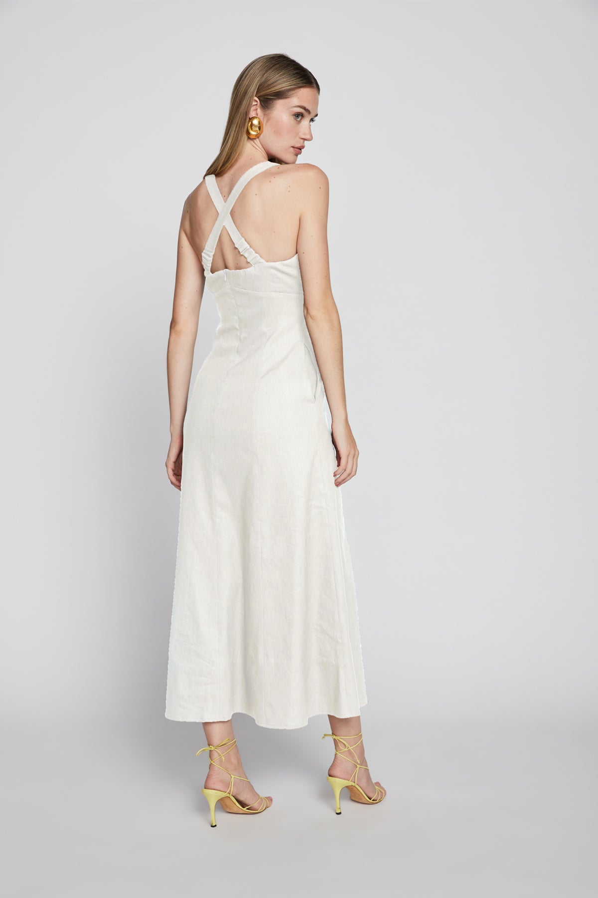 Bailey 44 Lilleth Linen Dress in Creme Xs