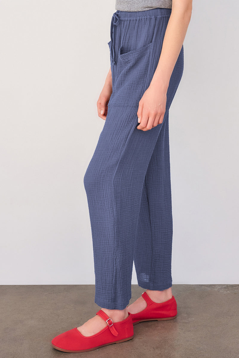 Sundry Pull-on Pant with Patch Pockets in Navy