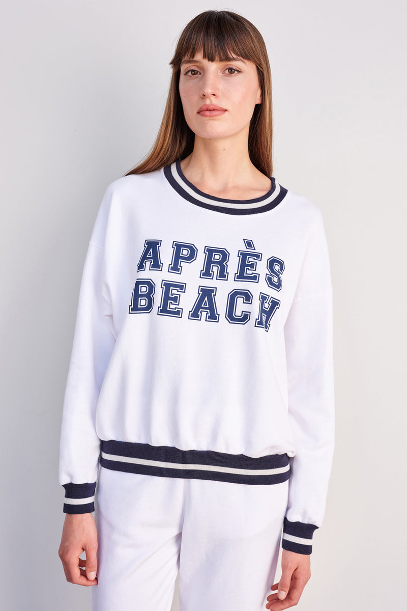 Sundry Après Beach Sweatshirt in White