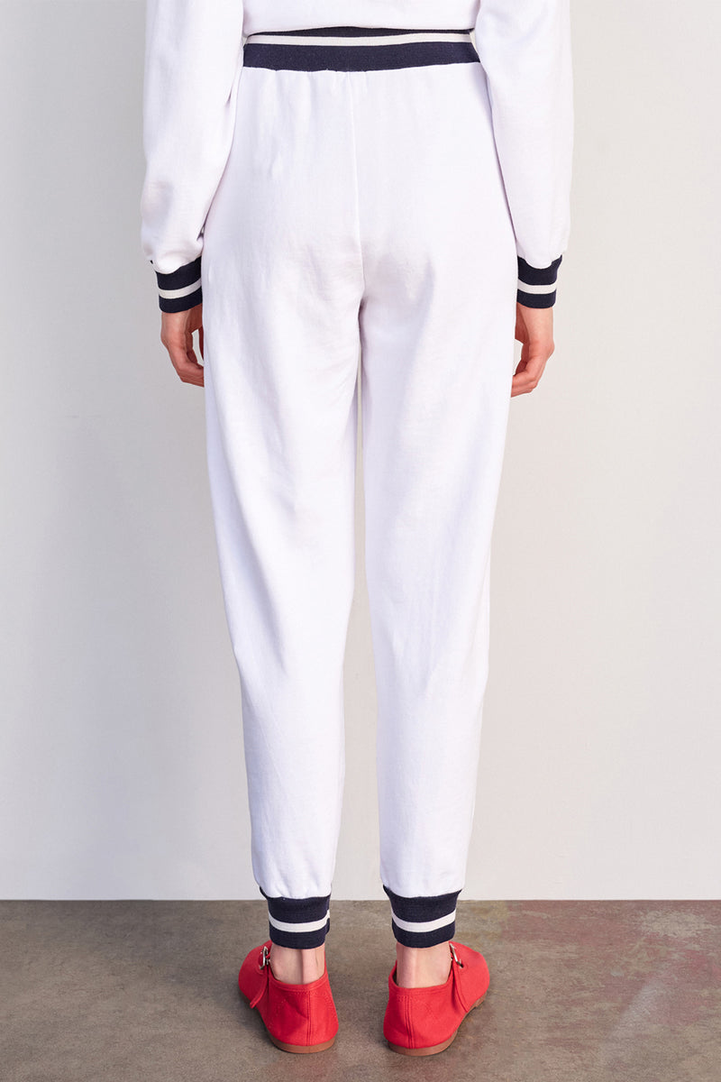 Sundry Jogger with Trim in White