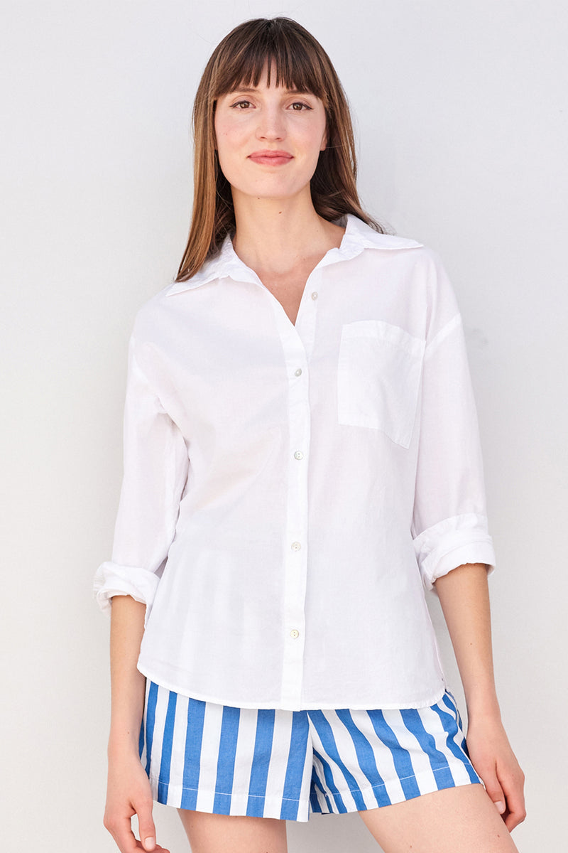 Sundry Paris Long Sleeve Button Down in White