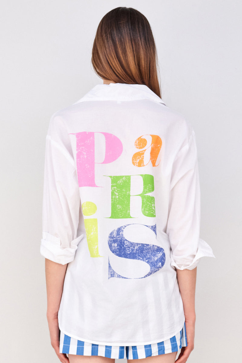 Sundry Paris Long Sleeve Button Down in White