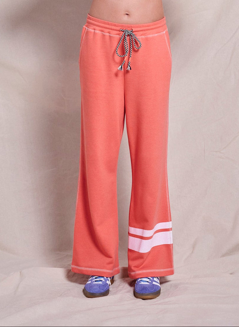 Sundry Double Stripe Lounge Pant in Dark Raspberry