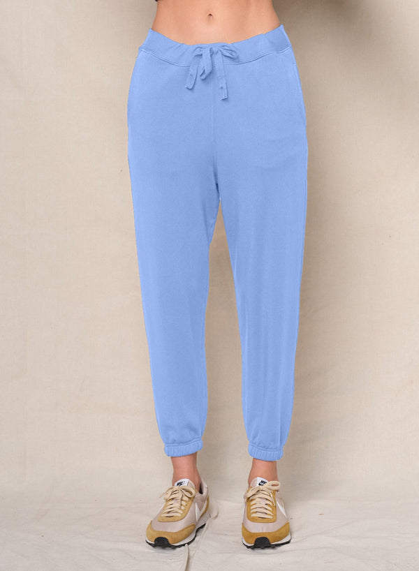 Softest Fleece Sweatpants With Pockets in Blue Topaz