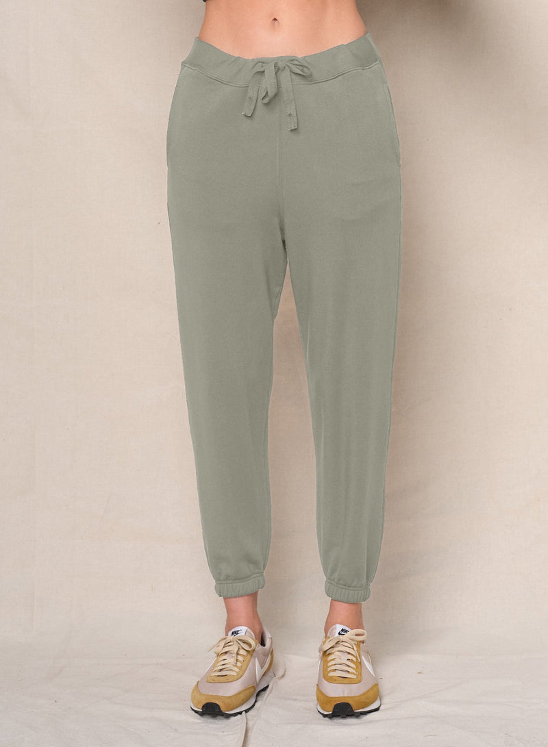 Softest Fleece Sweatpants With Pockets in Thyme