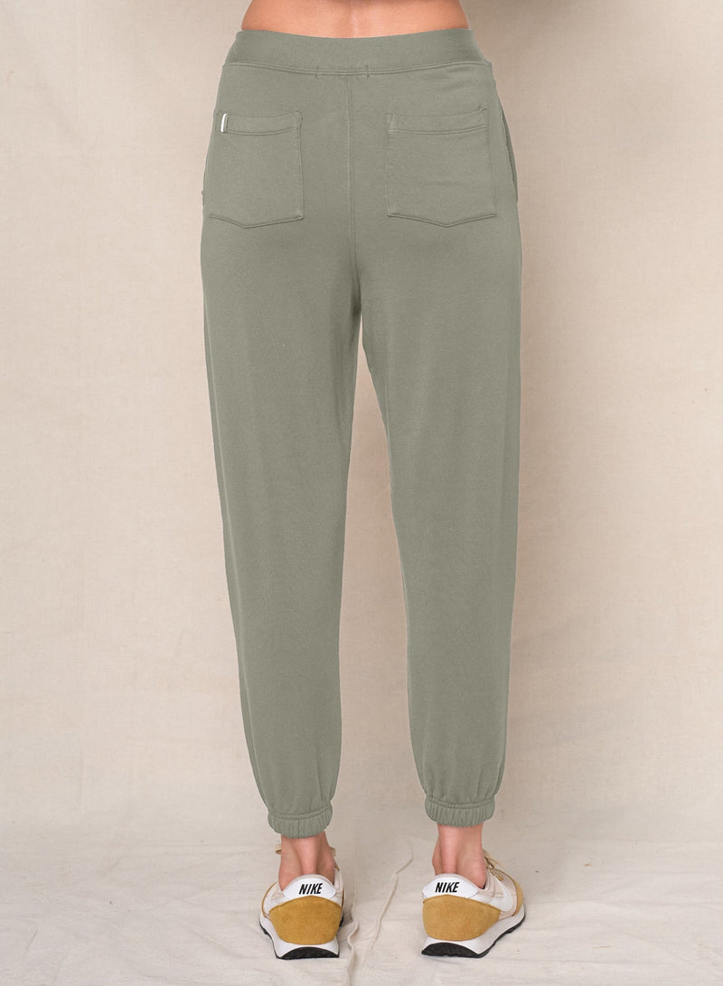 Softest Fleece Sweatpants With Pockets in Thyme