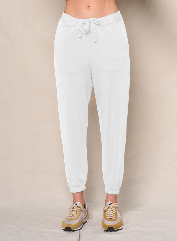 Softest Fleece Sweatpants With Pockets in White