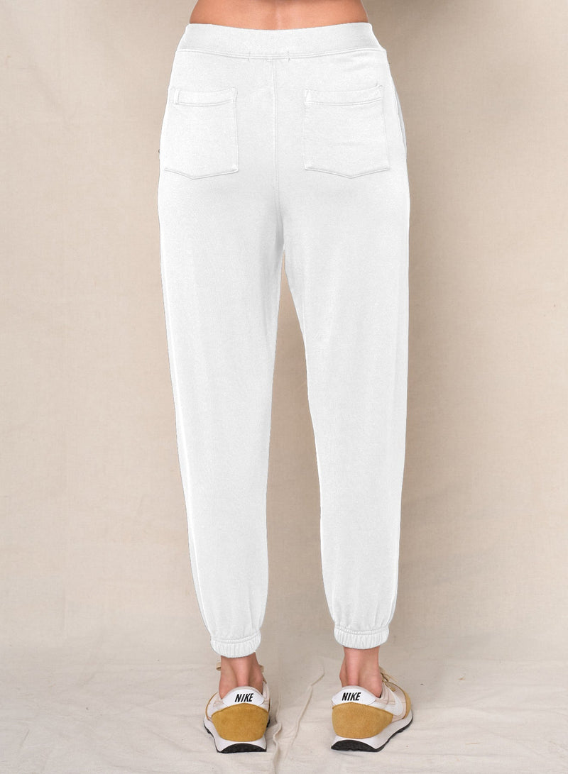 Softest Fleece Sweatpants With Pockets in White