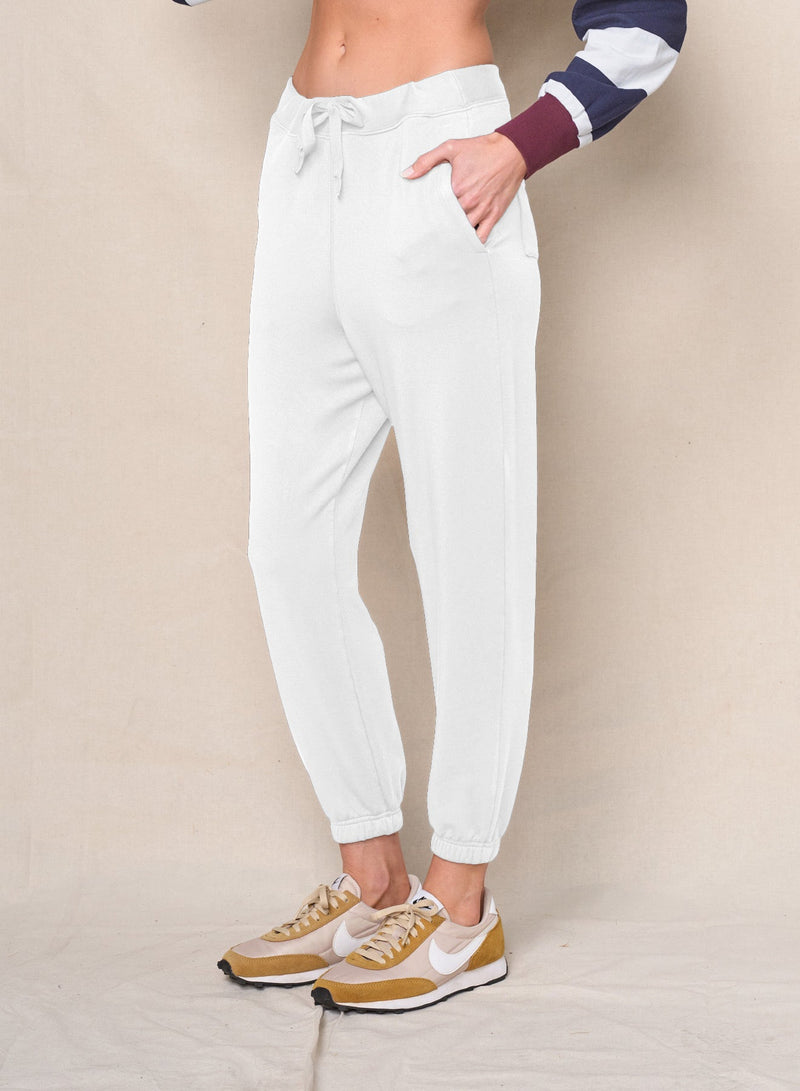 Softest Fleece Sweatpants With Pockets in White