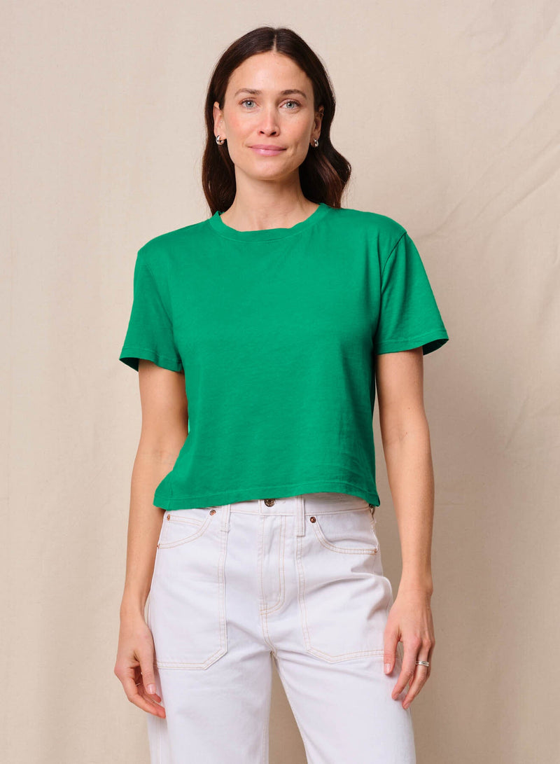 Cloud Jersey Short Sleeve Crew in Kelly Green