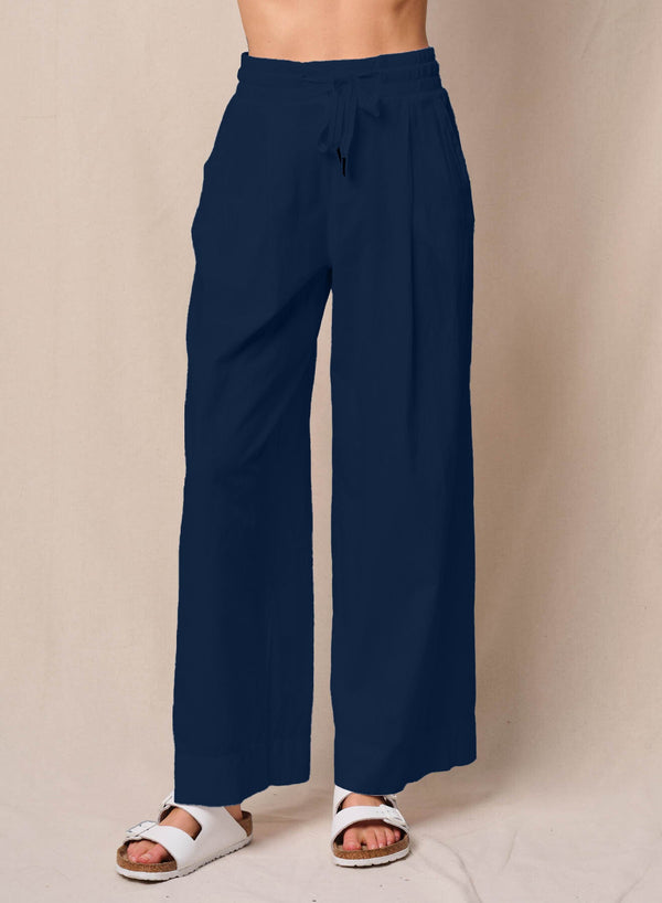 Voile Trouser in New Navy